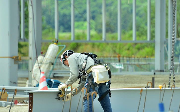 足場工事の風景